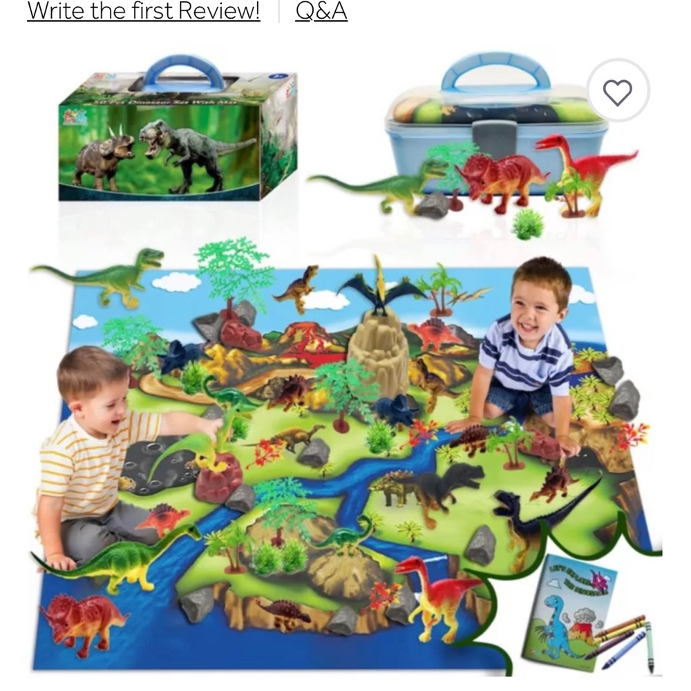 50 piece Dinosaur set comes with mat